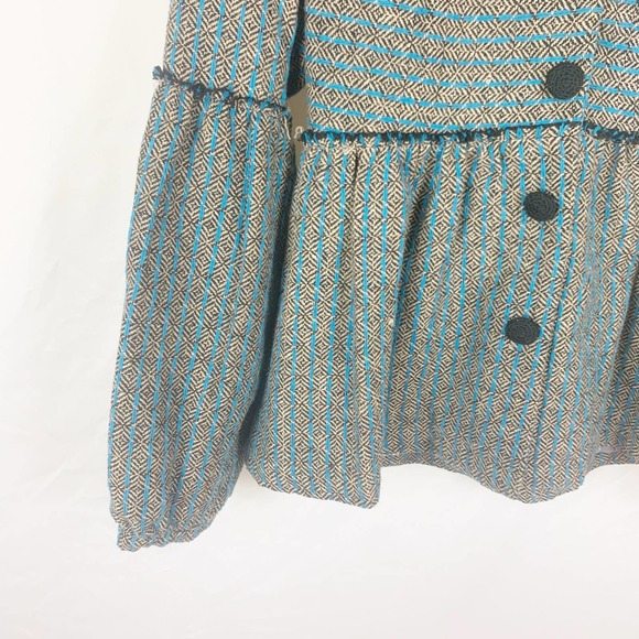 ErotoKritos Striped Sequin Wool Button Jacket - Picture 4 of 12